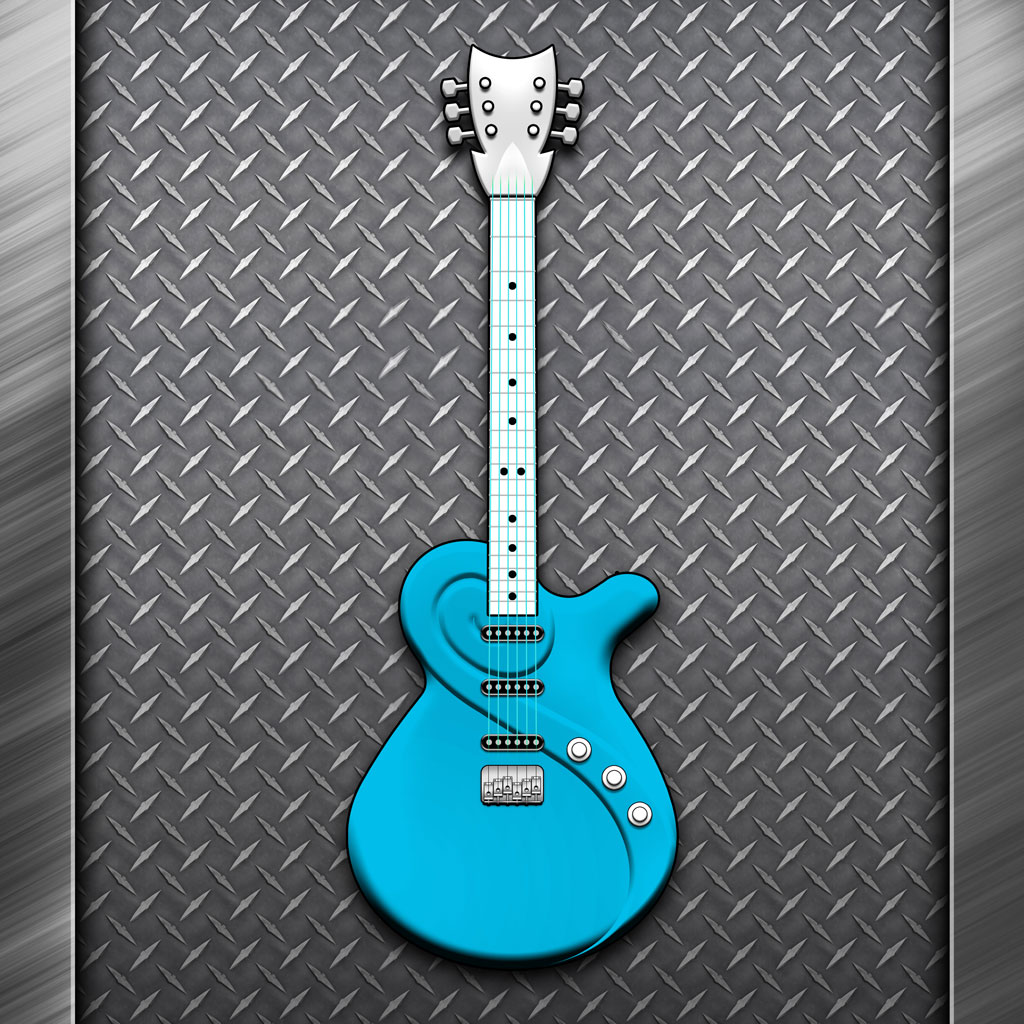 Blue White Guitar
