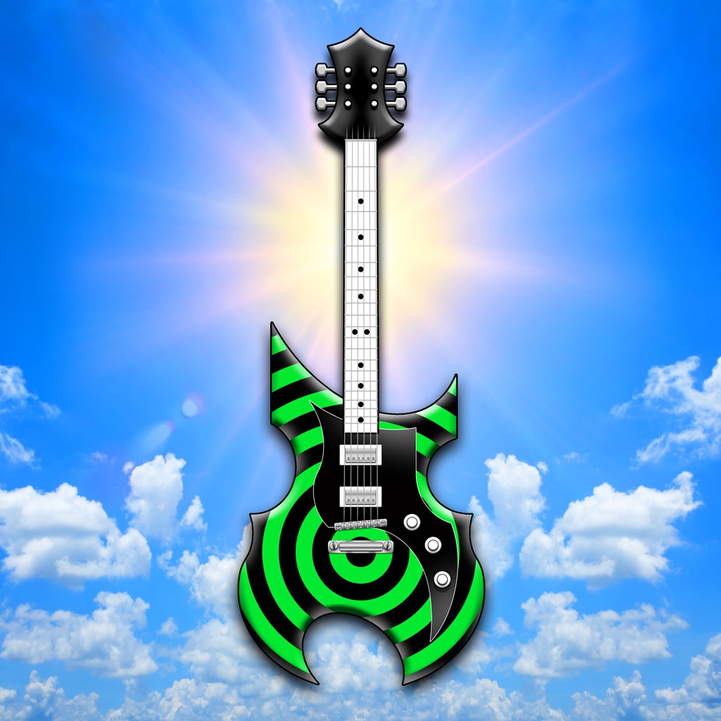 Green Bullseye Guitar