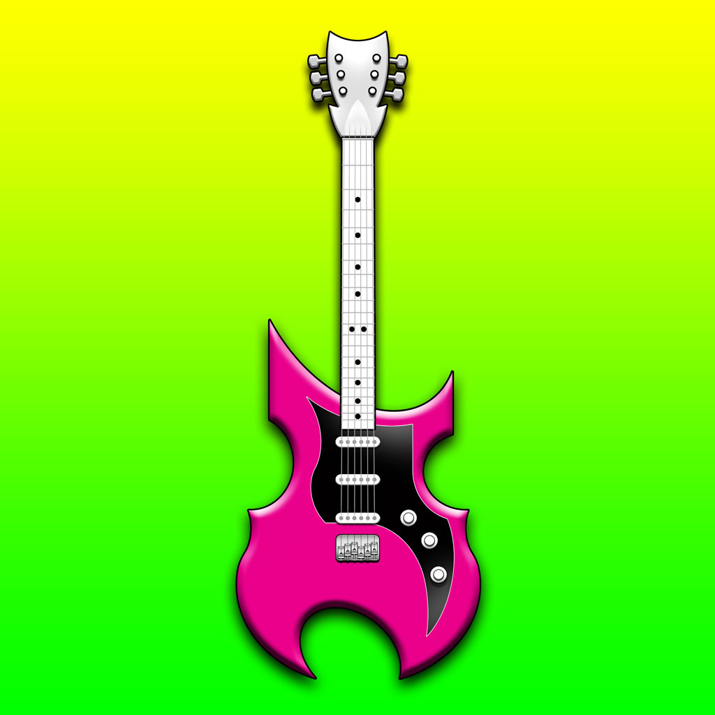 Pink White Guitar
