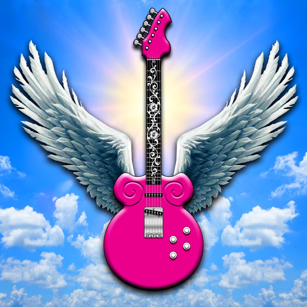 Pink Wings Guitar