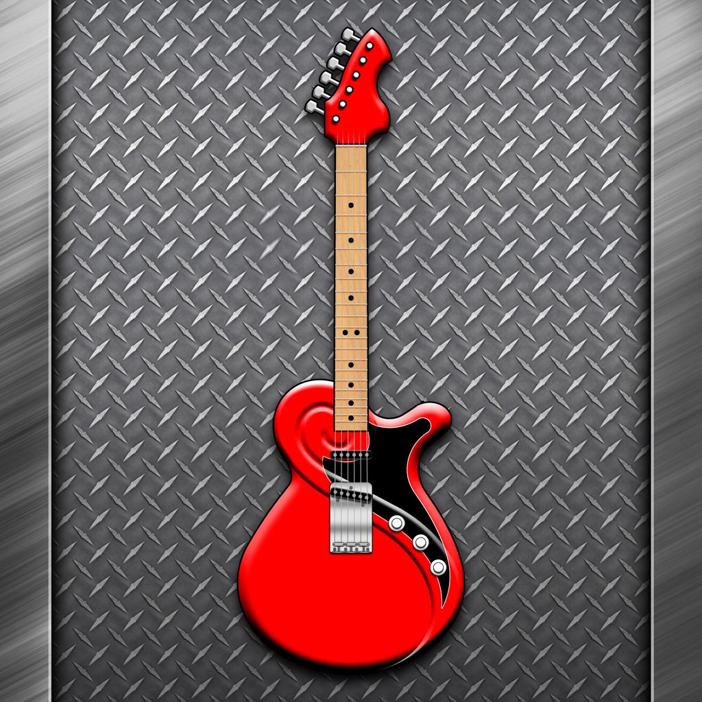 Red Swirl Guitar